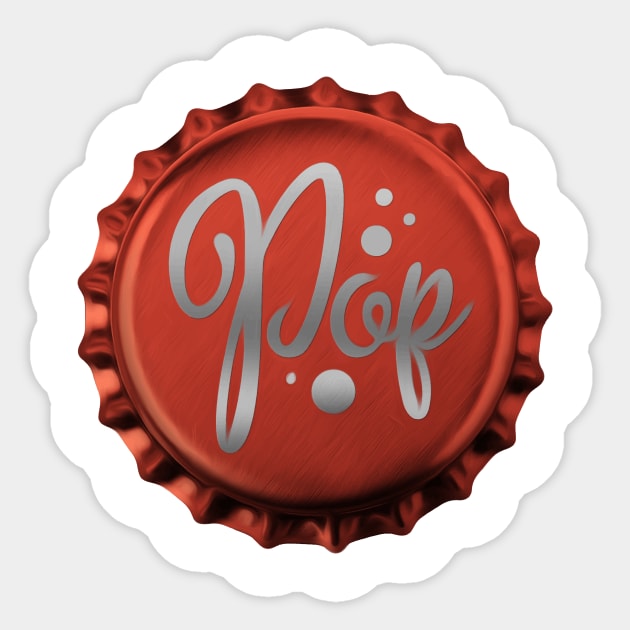 Pop-art bottle cap Sticker by Spindriftdesigns